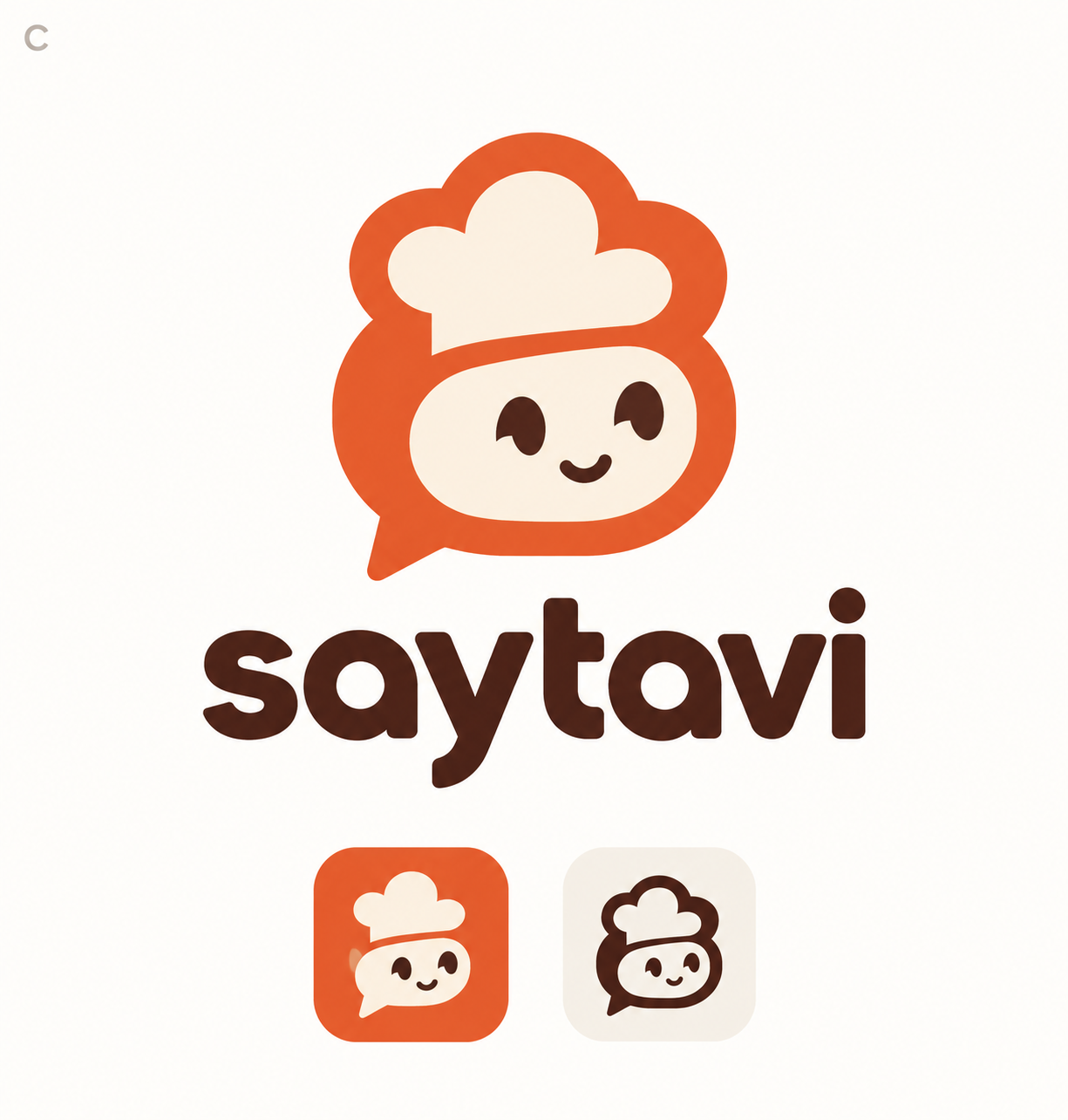 Tavi:橙色微笑厨师品牌形象